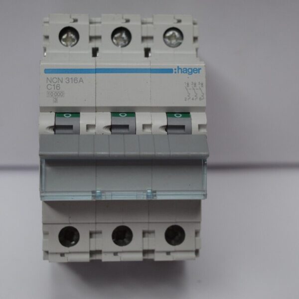 Hager NCN316A MCB 16A 10kA TP Type C